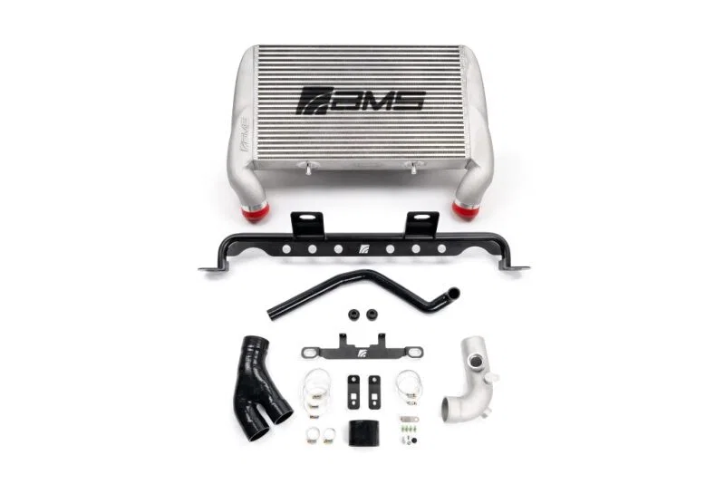 AMS AMS.55.09.0002-1, Performance 2017+ Ford F150/Raptor 2.7L/3.5L EcoBoost High Mount Intercooler (Silver w/AMS Logo)
