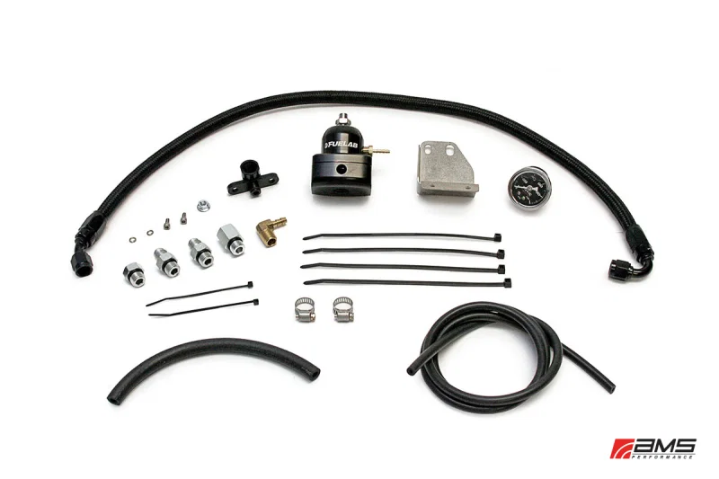 AMS AMS.04.07.0001-1, Performance 08-15 Mitsubishi EVO X Fuel Pressure Regulator Kit - Black