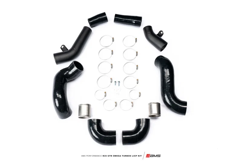 AMS ALP.07.14.0021-1, Performance 2009+ Nissan GTR R35 OMEGA Turbo Kit 3in Lower Intercooler Pipes (OMEGA 11)