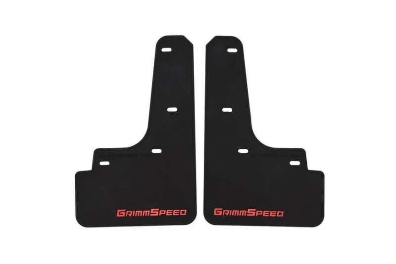 GrimmSpeed GRM.1022.1.RED, 22-25 Subaru WRX Mudflaps - Black w/ Red Lettering