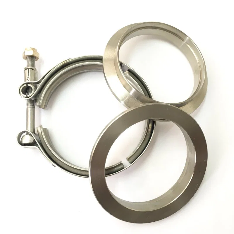 Ticon 103-06310-0002, Industries 2.5in Titanium V-Band Clamp Assembly (2 Flanges/1 Clamp)