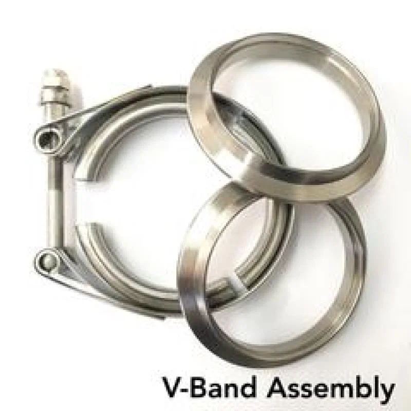 Ticon 103-05010-0002, Industries 2in Titanium V-Band Clamp Assembly (2 Flanges/1 Clamp)