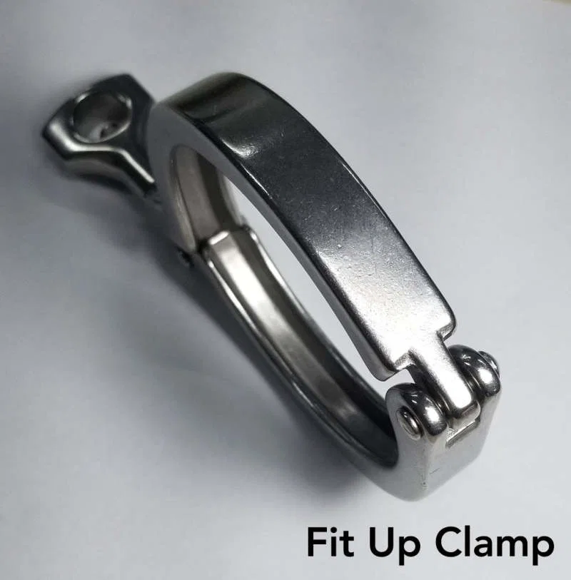 Ticon 119-05000-0100, Industries 2in Stainless Steel Tri-Clover Clamp Heavy Duty Single Pin w/Silicone Gasket