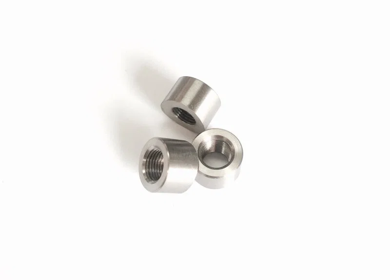 Ticon 104-00400-6000, Industries 1/8in NPT Titanium Sensor Bung 1.5in to 5in Tubing - Coped End
