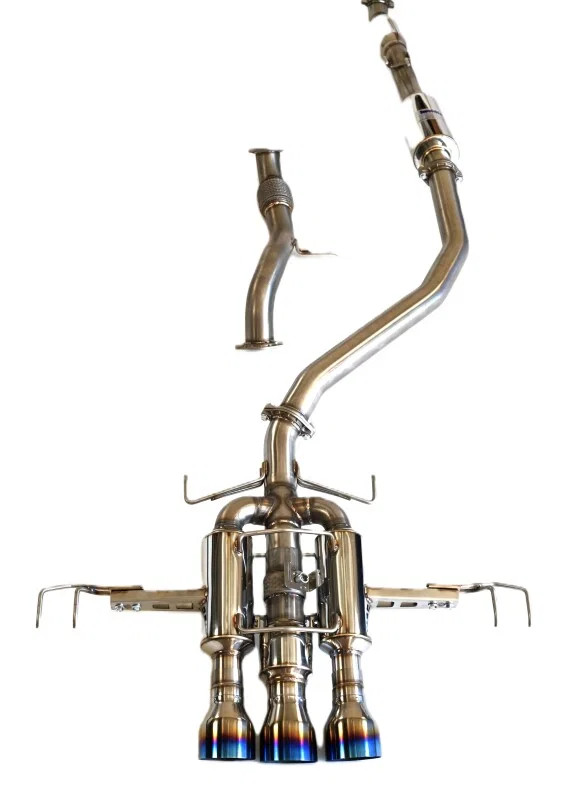 Invidia HS22CTRFGM3STL, 22+ HONDA CIVIC TYPE-R FL5 R400 SINGLE LAYER Titanium TIP FULL CAT-BACK (NON POLISH PIPE)