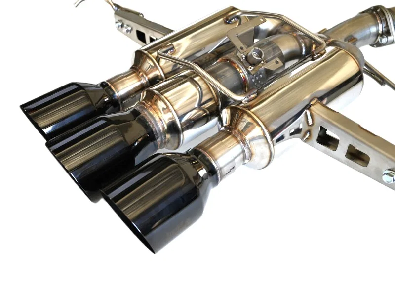 Invidia HS22CTRFGM3SBL, 22+ HONDA CIVIC TYPE-R FL5 R400 SINGLE LAYER BLACK TIP CAT-BACK (NON POLISH PIPE)