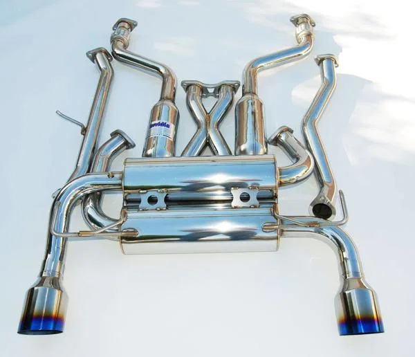 Invidia HS02N3ZGIT, 02-08 Nissan 350z Gemini Single Layer Titanium Tip Cat-back Exhaust