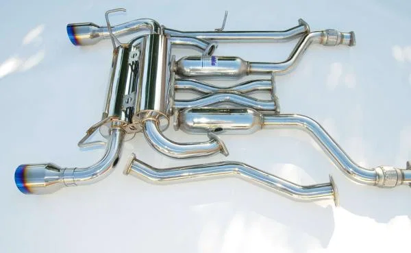 Invidia HS03IFXGIT, 03-08 Infiniti FX35/45 Gemini Single Layer Titanium Tip Cat-back Exhaust