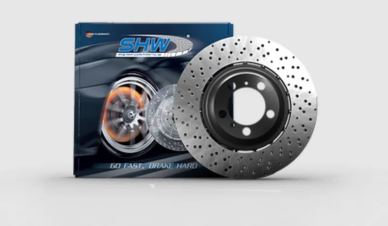 SHW Performance BFL42841, 01-06 BMW M3 3.2L Left Front Drilled Lightweight Brake Rotor (European Model) (34112282801)