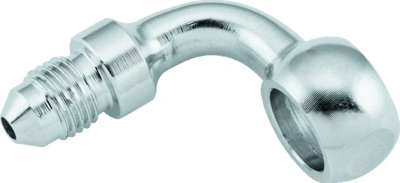 TwinPower 035962, Stainless Brake Fitting 3/8 Inch X AN3 90 Degree Banjo Adaptor