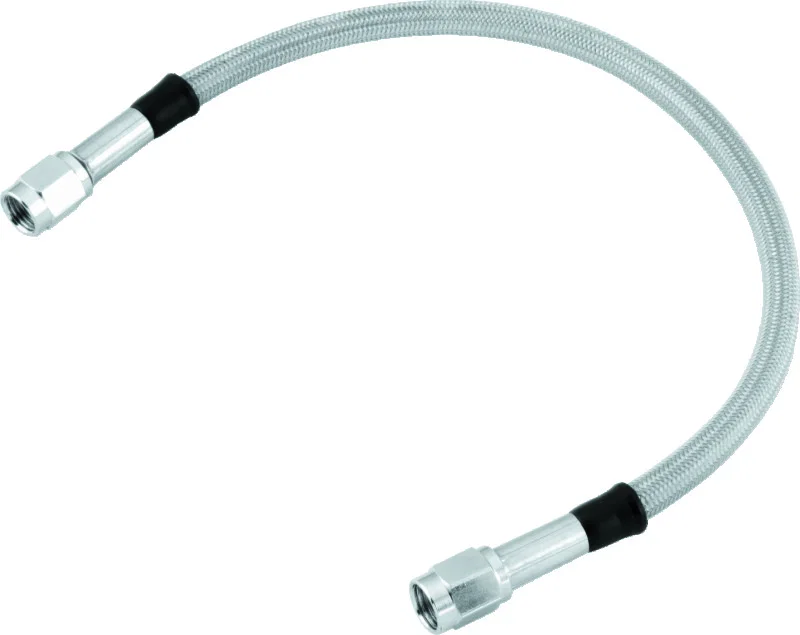 TwinPower 035912, 12 Inch Clear Coated Dot Stainless Steel Brake Hose AN-3
