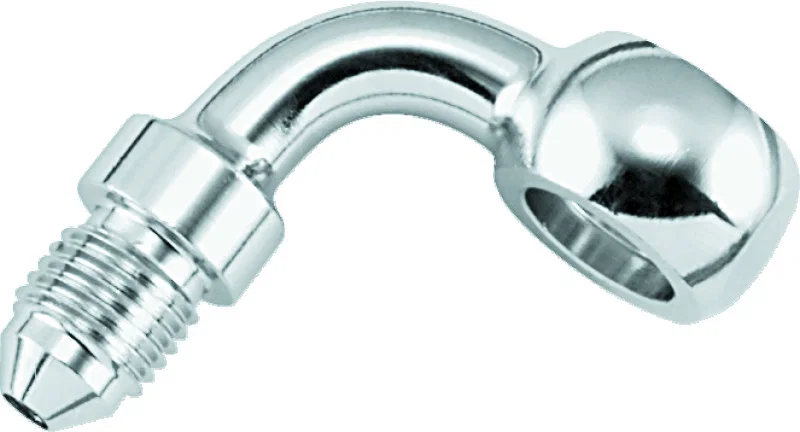 TwinPower 035959, Stainless Brake Fitting 3/8 Inch X AN3 90 Degree Banjo Adaptor