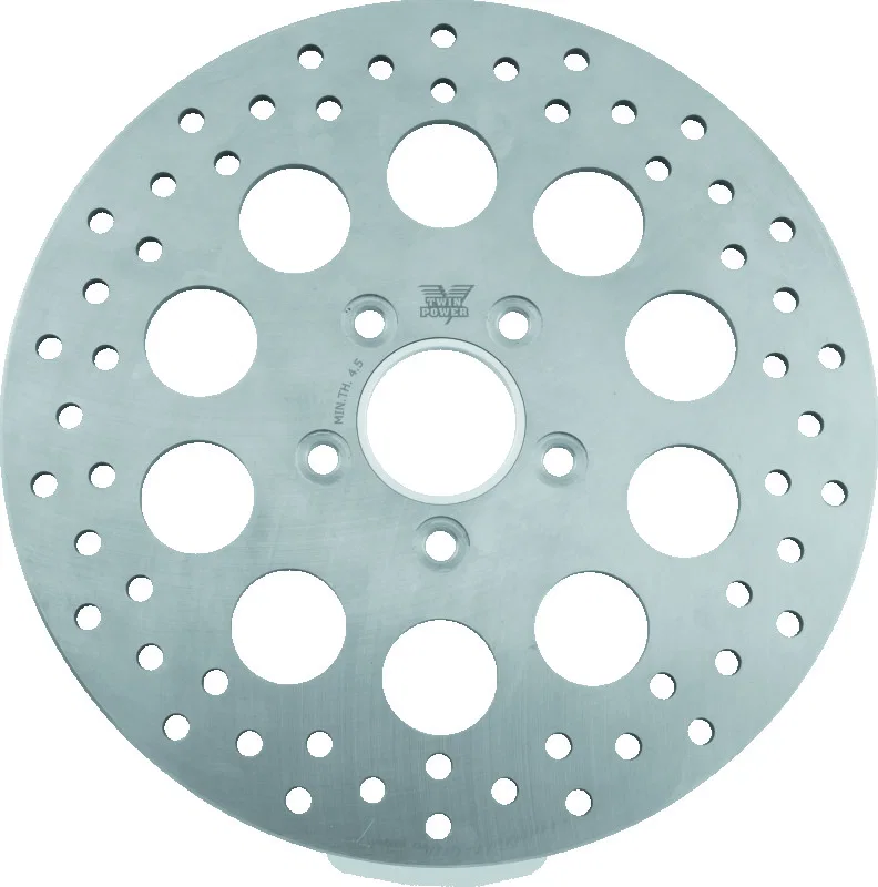 TwinPower 666843, 84-17 Big Twin Exc 08-17 FLH FLT Rear 11.5 Solid Rotor Holes for Harley-Davidson