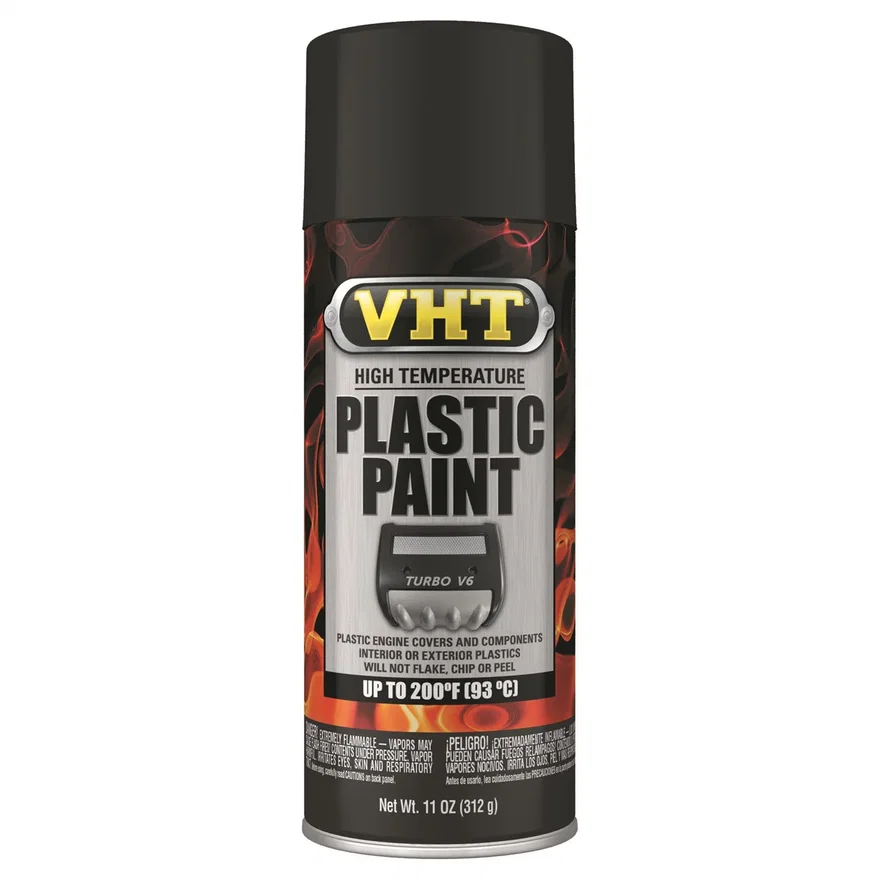 Dupli-Color VHT Canada CSP820, Hi-Temp Plastic Matte Black