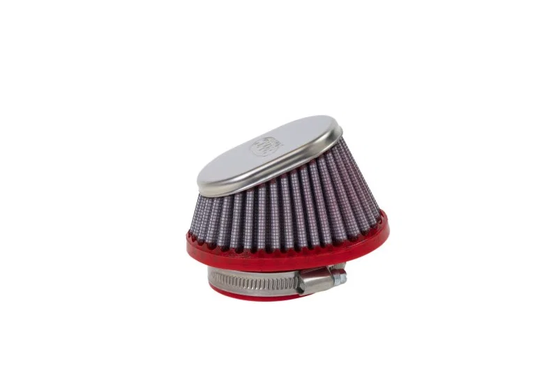 BMC FBPF50-70SC, Conical Carburetor Filter w/Chrome Top - Center 50mm Inlet / 65mm H