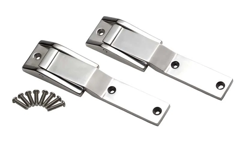 Kentrol 30478, 97-04 Jeep Wrangler TJ Tailgate Hinge Pair - Polished Silver