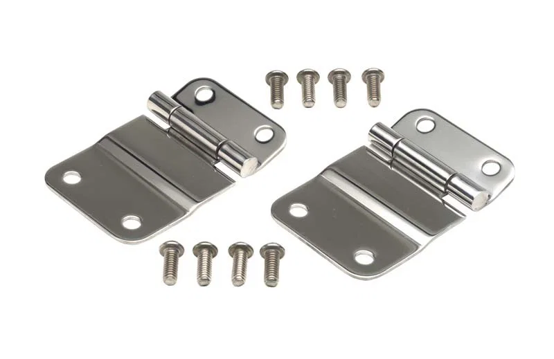 Kentrol 30419, 76-86 Jeep CJ7 Tailgate Hinge Pair - Polished Silver