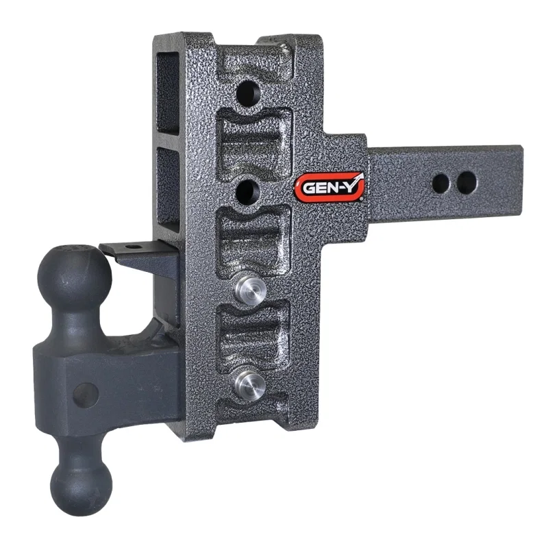 GEN-Y Hitch GH-1924, Mega Duty 2.5in Shank 6in Offset Drop 32K Hitch w/GH-0161 Dual-Ball/GH-0162 Pintle Lock