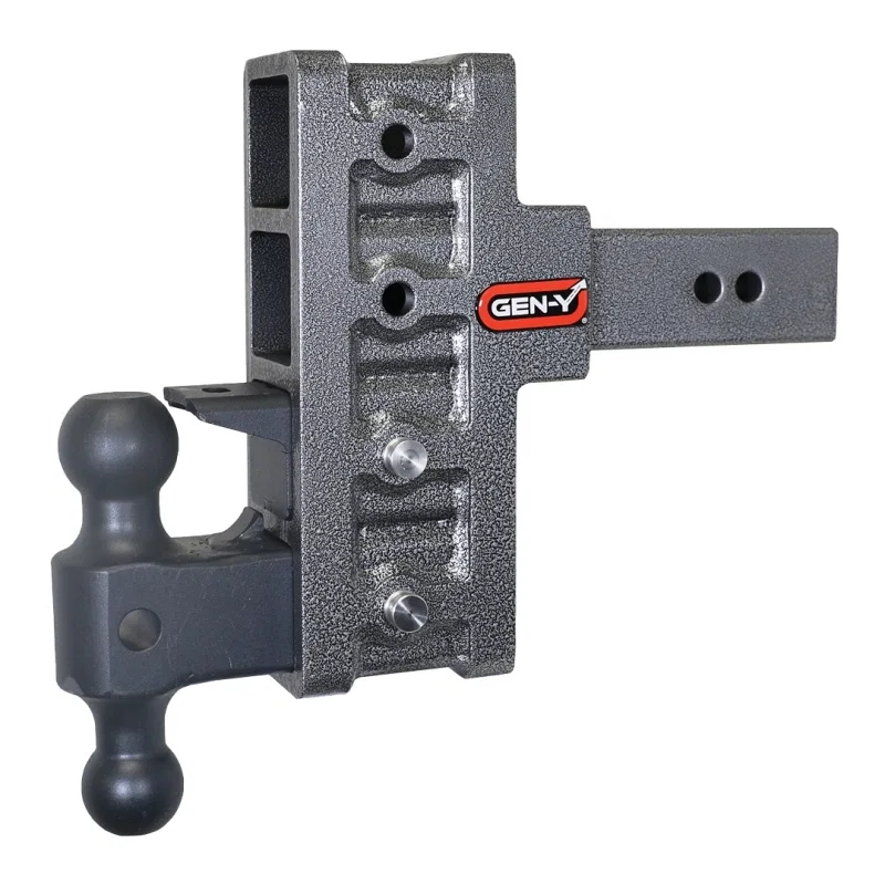 GEN-Y Hitch GH-924, Mega Duty 2.5in Shank 6in Offset Drop 21K Hitch w/GH-061 Dual-Ball/GH-062 Pintle Lock