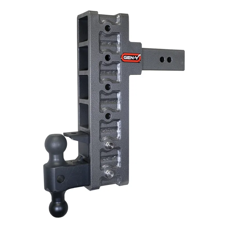 GEN-Y Hitch GH-926, Mega Duty 2.5in Shank 12in Offset Drop 21K Hitch w/GH-061 Dual-Ball/GH-062 Pintle Lock