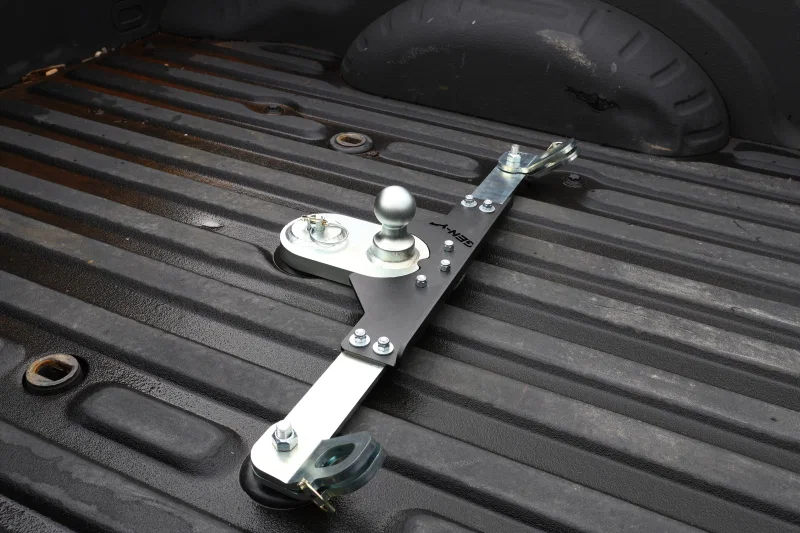GEN-Y Hitch GH-21014, Dodge/RAM GoosePuck II 5in Offset Ball Puck Mount & 25K Towing w/Safety Chain Anchors
