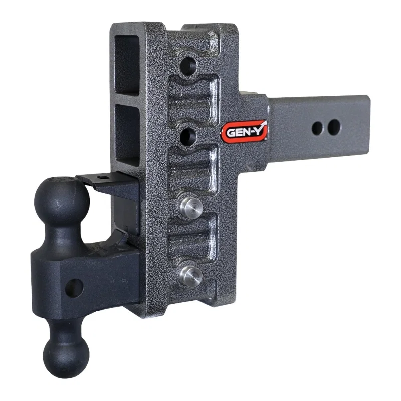 GEN-Y Hitch GH-2024, Mega Duty 3in Shank 6in Offset Drop 32K Hitch w/GH-0161 Dual-Ball/GH-0162 Pintle Lock