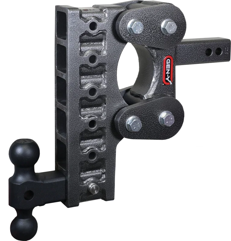GEN-Y Hitch GH-1016, The Boss Torsion-Flex 2in Shank 10in Drop 1.1K TW 10K Hitch w/GH-031 Dual-Ball