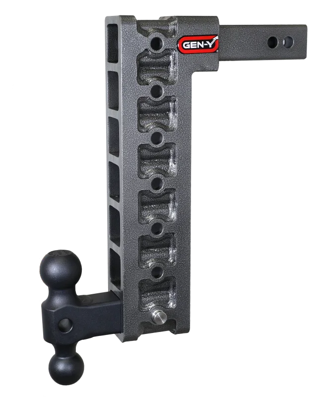 GEN-Y Hitch GH-317, Mega Duty 2in Shank 15in Drop 10K Hitch w/Dual-Ball (Use w/Stabilizer Kit GH-0100)