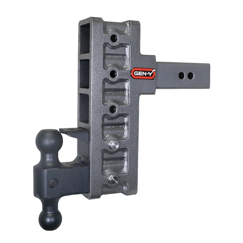 GEN-Y Hitch GH-925, Mega Duty 2.5in Shank 9in Offset Drop 21K Hitch w/GH-061 Dual-Ball/GH-062 Pintle Lock