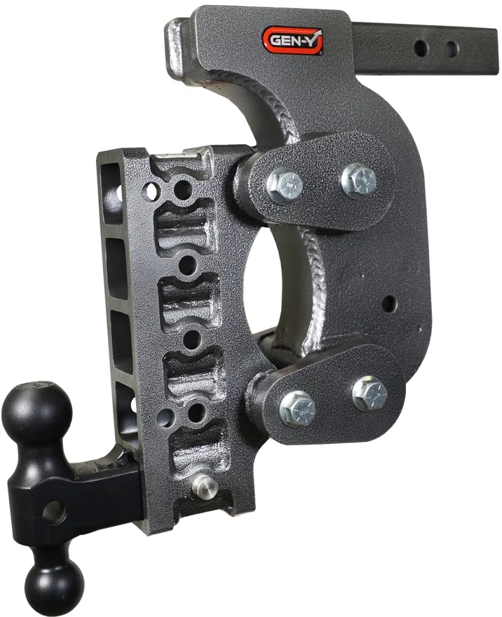 GEN-Y Hitch GH-1415, The Boss Torsion-Flex 2in Shank 15in Drop 16K Hitch w/GH-051 Dual-Ball/Stabilizer Kit