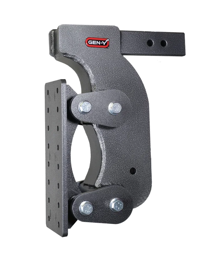GEN-Y Hitch GH-1501, The Boss Torsion-Flex Pintle Plate 2.5in Shank 15in Drop 21K Hitch w/GH-0100 Stabilizer Kit