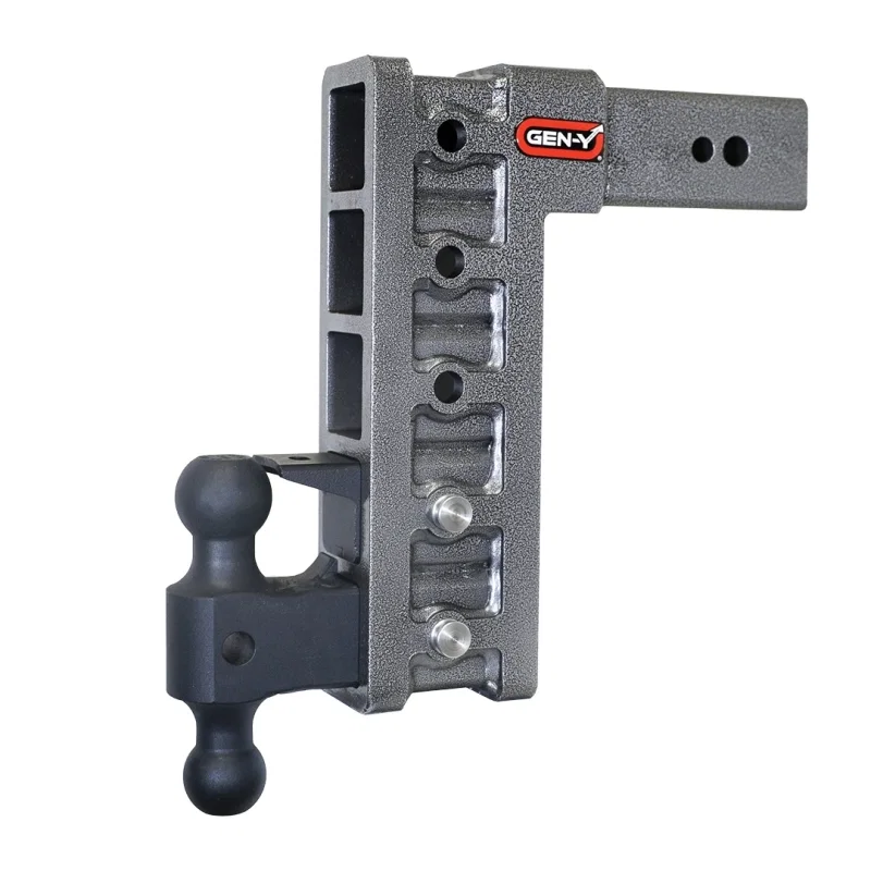 GEN-Y Hitch GH-1725, Mega Duty 3in Shank 12in Drop 3.5K TW 32K Hitch w/GH-0161 Dual-Ball/GH-0162 Pintle Lock