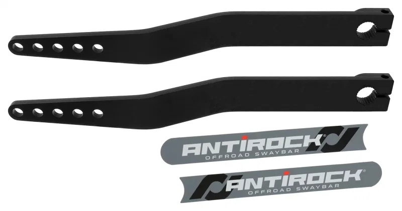 RockJock RJ-202009-101, Antirock Fabricated Steel Sway Bar Arms 19.25in Long 1.7in Offset Bend 5 Holes