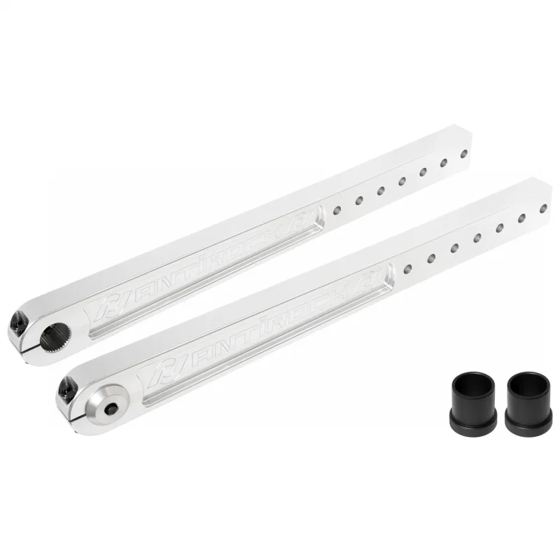 RockJock RJ-202005-101, Antirock Aluminum PreRunner Arms 21in-27in Long C-C 35 Spline w/ Hardware