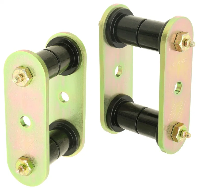 RockJock CE-9039, YJ HD Leaf Spring Shackles Rear w/ Urethane Bushings HD Greasable Bolts Pair for Jeep Wrangler