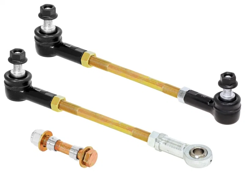 RockJock RJ-243100-103, JL/JT Adjustable Sway Bar End Link Kit Front 8 1/2in Long Rods for Jeep