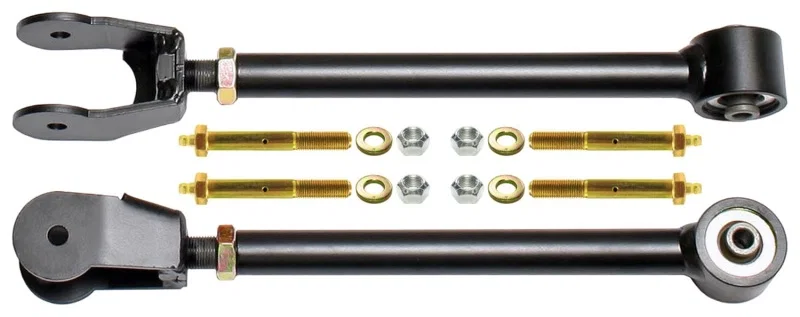 RockJock CE-9102, TJ/LJ/XJ/MJ Johnny Joint Adjustable Control Arms Front Upper Adjustable Greasable Pair for Jeep