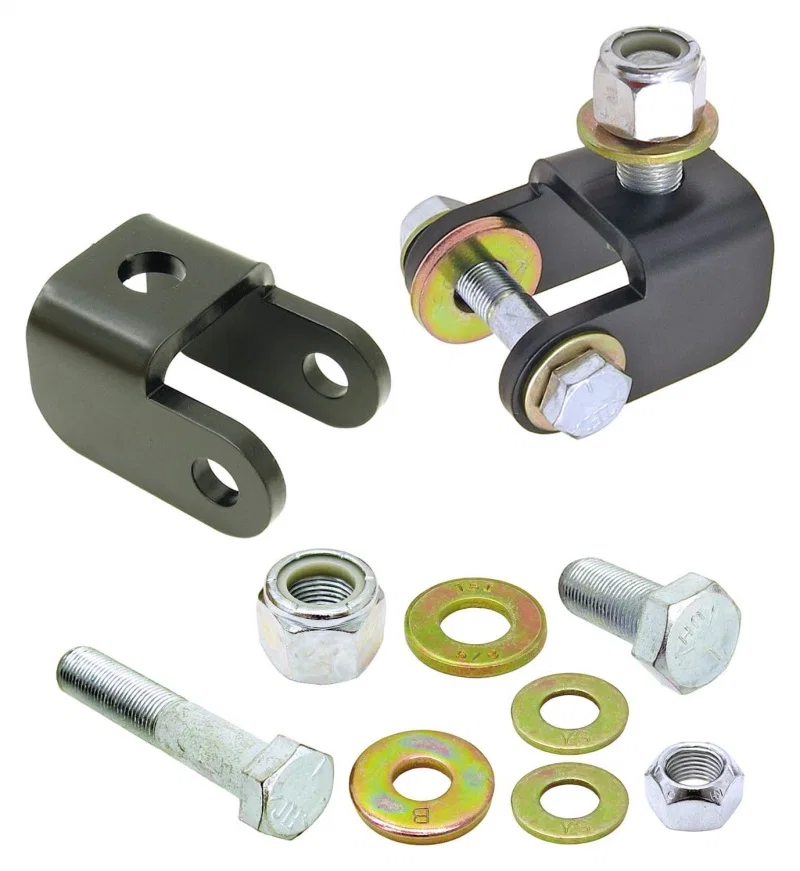 RockJock CE-9807FSRK, JK Shock Mount Relocation Kit Front Upper w/ Hardware Pair for Jeep
