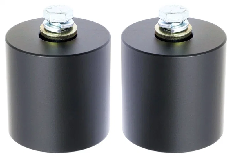 RockJock CE-9818FBSK, JL Bump Stop Kit Front w/ Billet Aluminum Spacers Hardware for Jeep