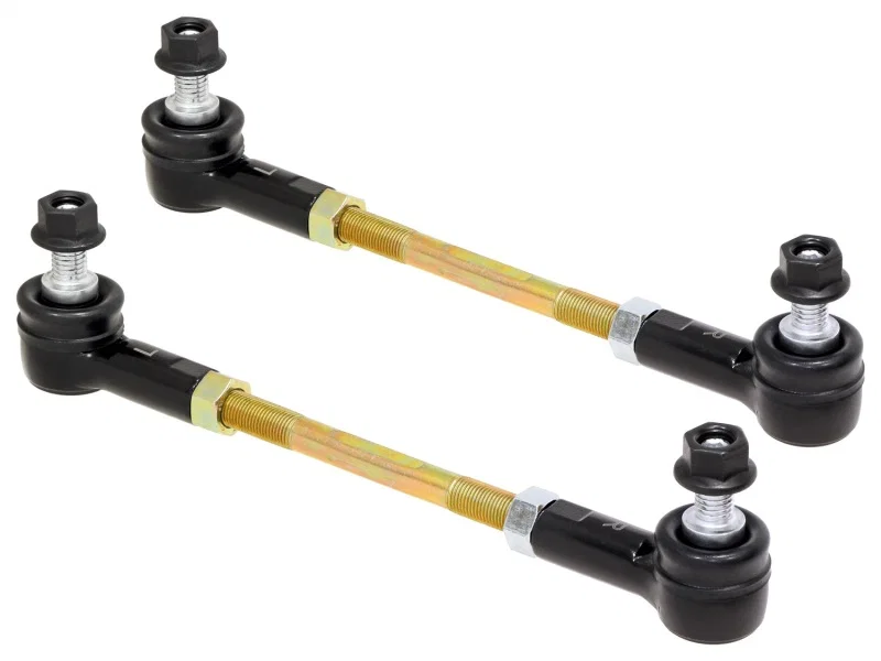 RockJock RJ-203003-101, Adjustable Sway Bar End Link Kit 6 1/2in Long Rods w/ Sealed Rod Ends and Jam Nuts pair