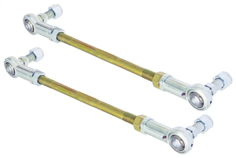RockJock CE-99002RD5, Adjustable Sway Bar End Link Kit 10 1/2in Long Rods w/ Heims and Jam Nuts pair