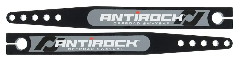 RockJock RJ-202007-105, Antirock Fabricated Steel Sway Bar Arms 20in Long 18.195in C-C 5 Holes w/ Stickers Pair