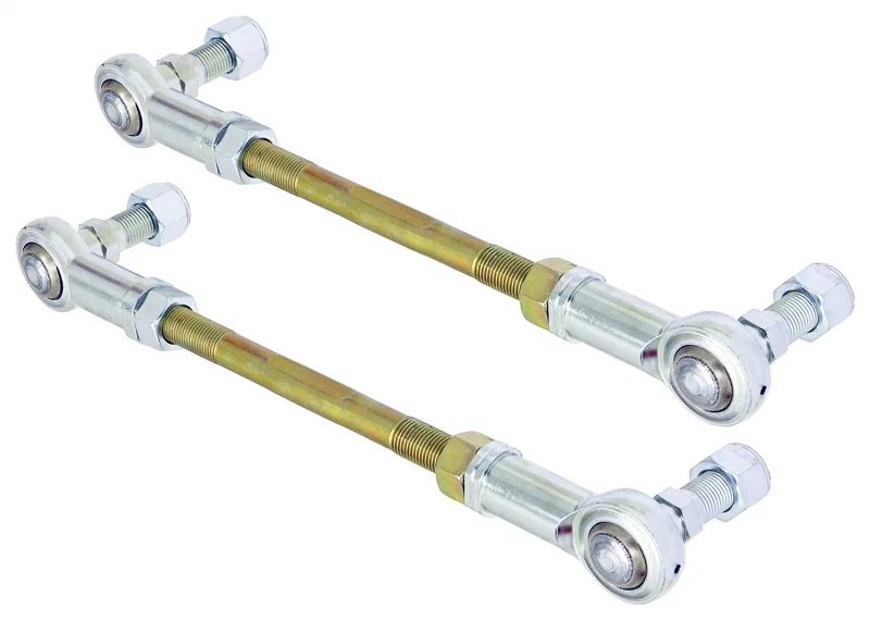 RockJock CE-99002RD3, Adjustable Sway Bar End Link Kit 6 1/2in Long Rods w/ Heims and Jam Nuts pair