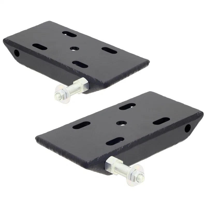 RockJock CE-9031F, YJ Heavy Duty Spring Plates w/ Sway Bar Mounts 2 1/2in Wide Springs for Jeep Wrangler
