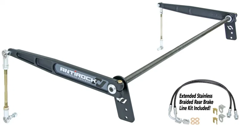 RockJock CE-9900JKR4, JK 4D Antirock Sway Bar Kit Rear Bolt-On Forged Arms for Jeep