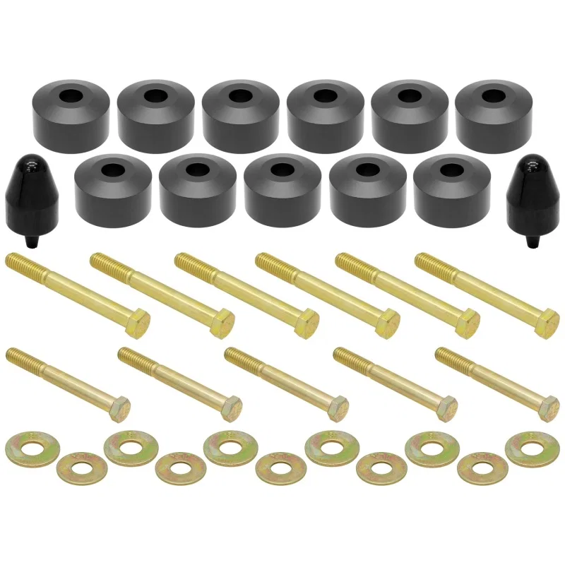 RockJock CE-9300, TJ/LJ/YJ Body Lift Kit 1in Lift w/ Hardware for Jeep Wrangler