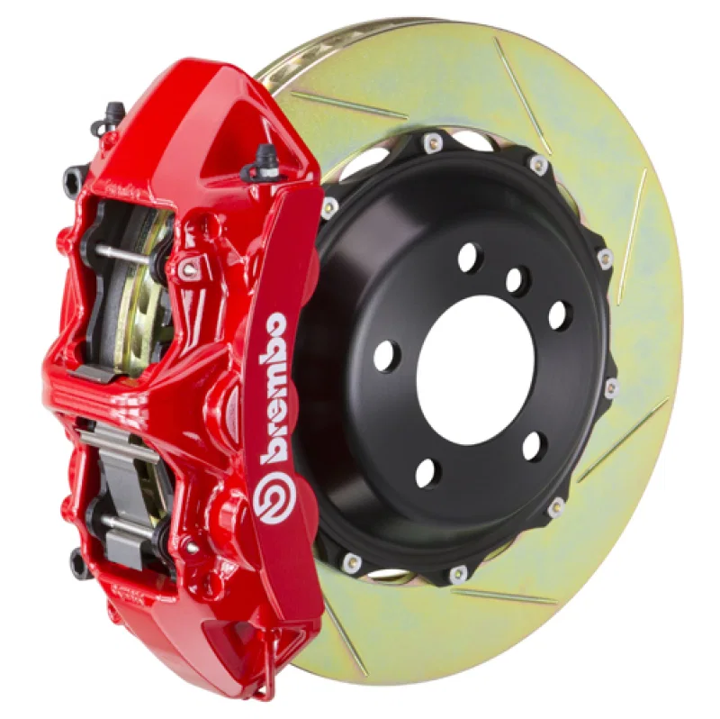 Brembo 1M2.9019A2, 00-03 M5/97-03 5-Series Front GT BBK 6 Piston Cast 380x32 2pc Rotor Slotted Type1-Red for BMW