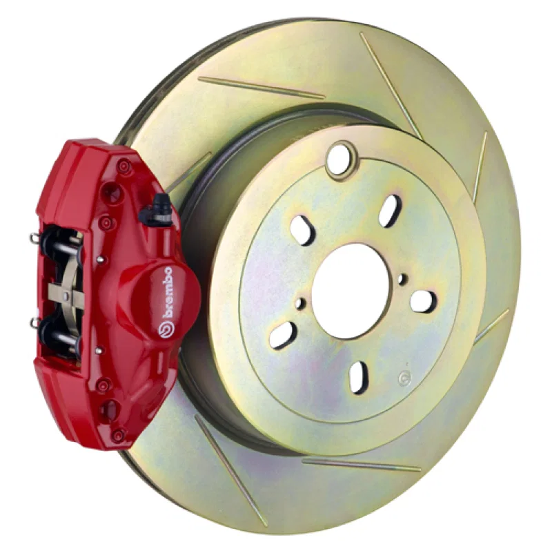 Brembo 2E5.4002A2, 99-05 323i/325i (Excl. xDrive) Rr GT BBK 2 Pist Cast 2pc 294x19 1pc Rotor Slotted Type1-Red for BMW