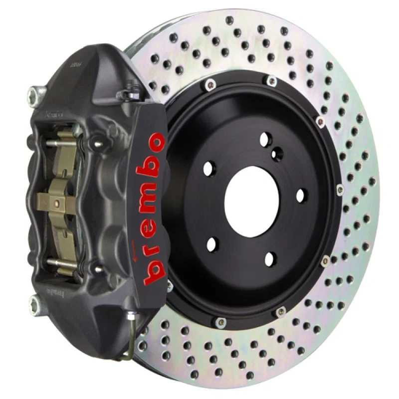 Brembo 2P1.8001AS, 99-04 996 Rear GTS BBK 4 Piston Cast 345x28 2pc Rotor Drilled-Black HA for Porsche 911
