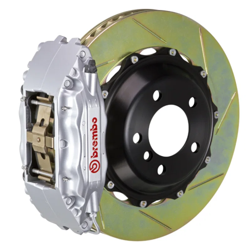 Brembo 1B2.8002A3, 00-02 S4 Caliper Fr GT BBK 4Pis Cast 2pc 355x32 2pc Rotor Slotted Type1-Silver for Audi